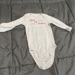 Love My Family Valentine Onesie